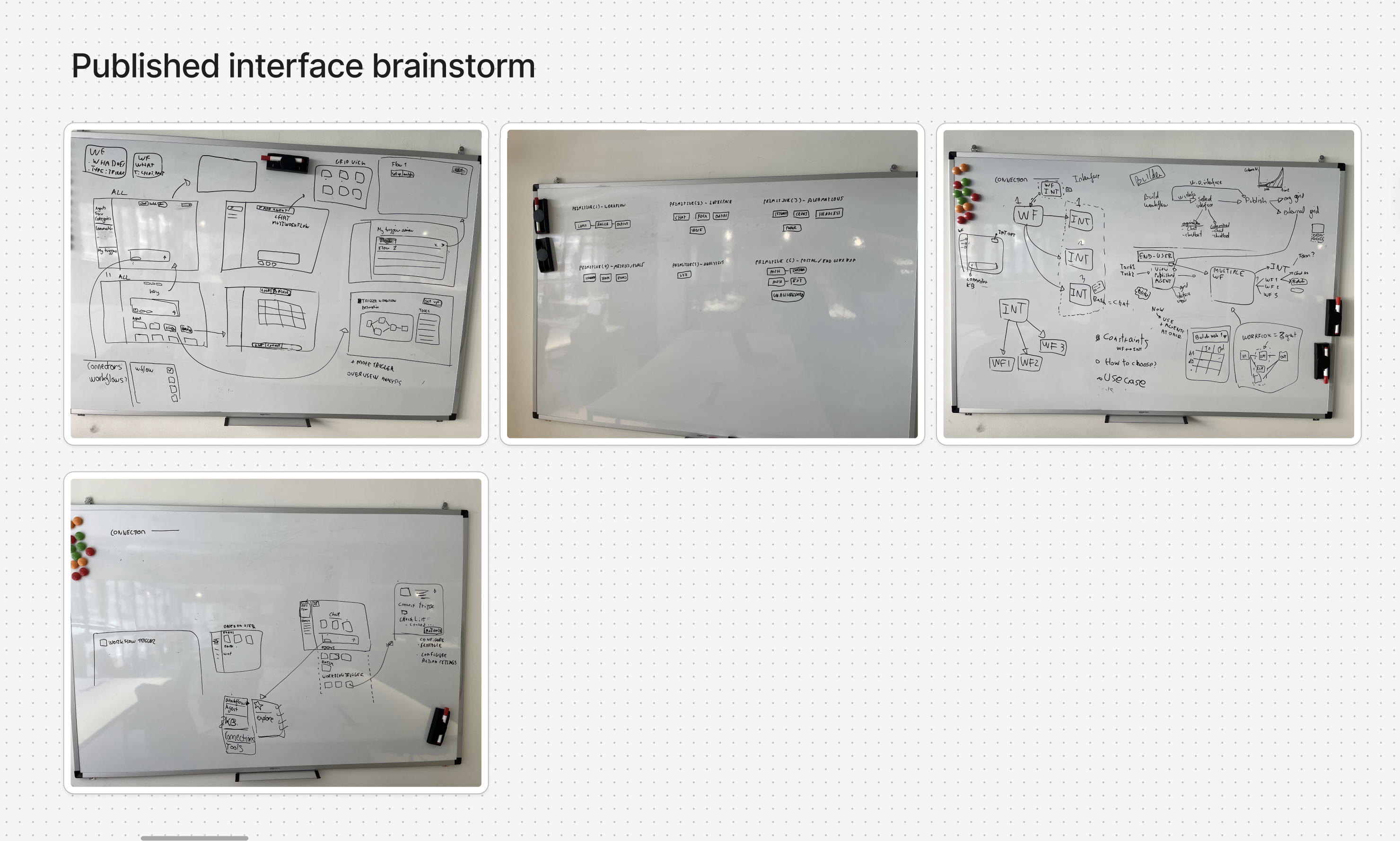 Chat-first exploration, conceptual brainstorm session