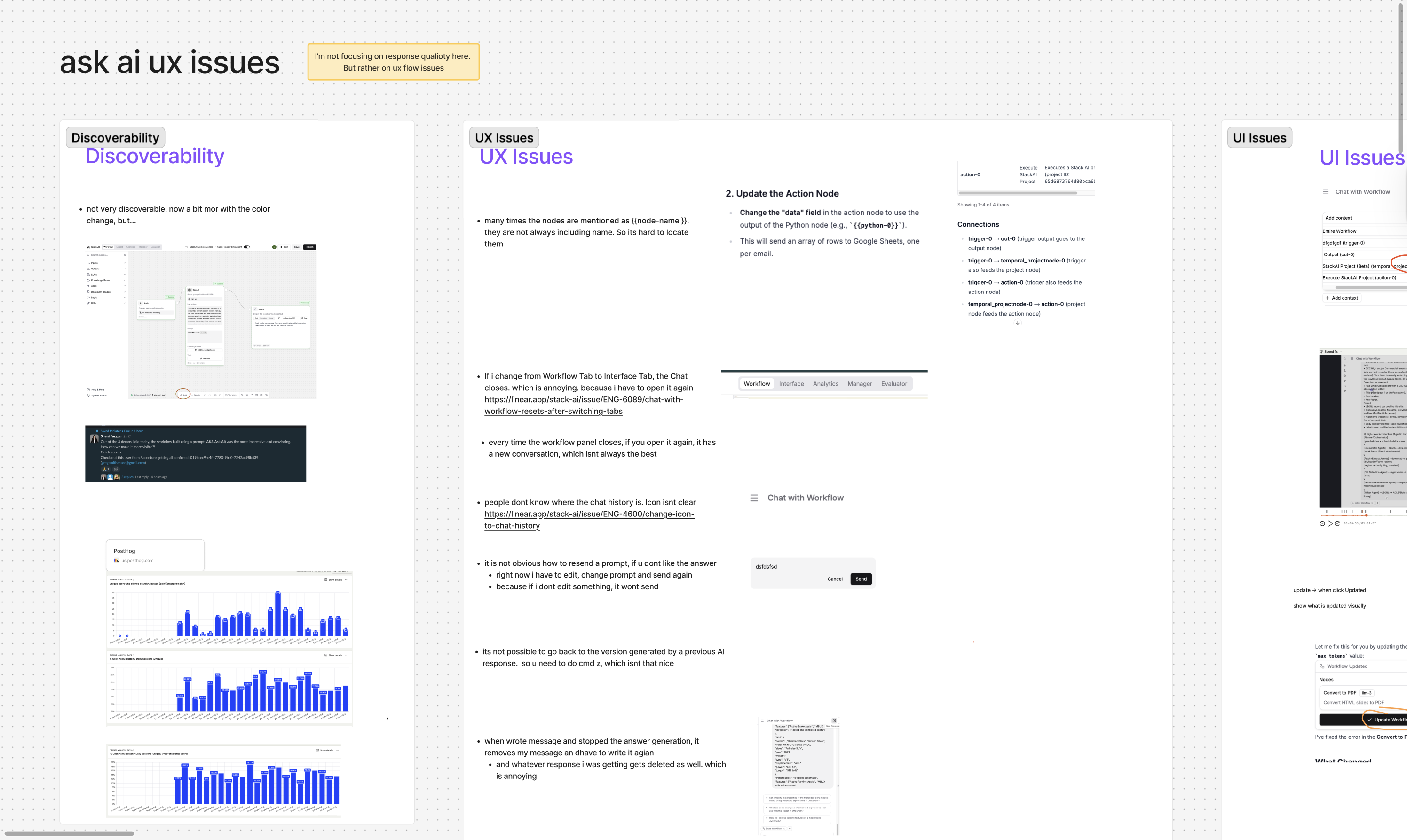 UX audit, discoverability, flow, and UI issues mapped in FigJam
