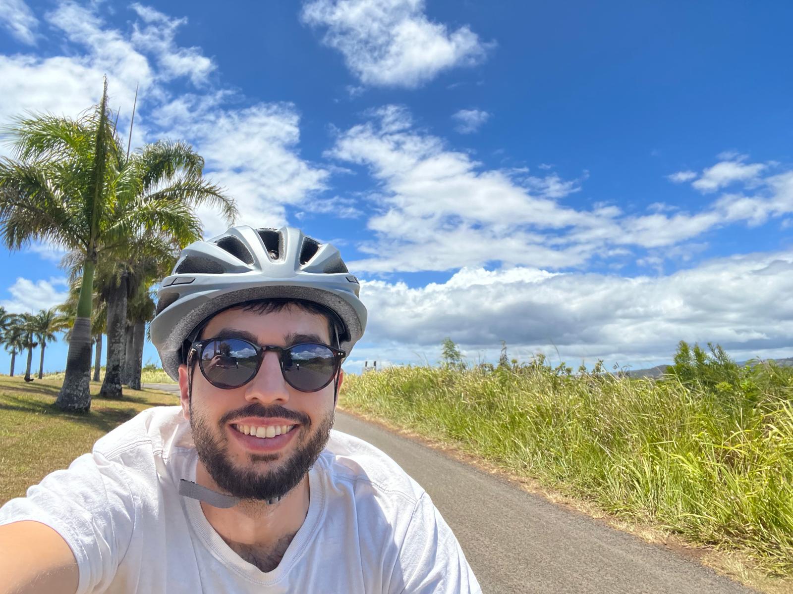 David cycling back at home in Spain